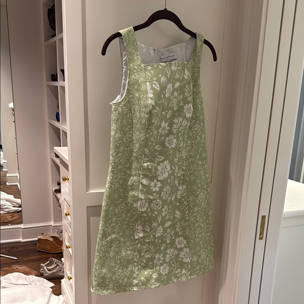 Green Floral Sleeveless Dress